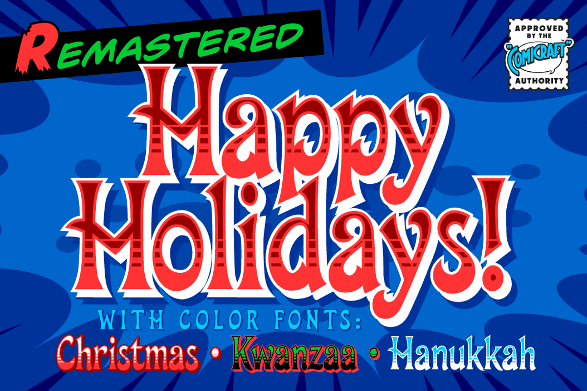 Happy Holidays - vintage poster font
