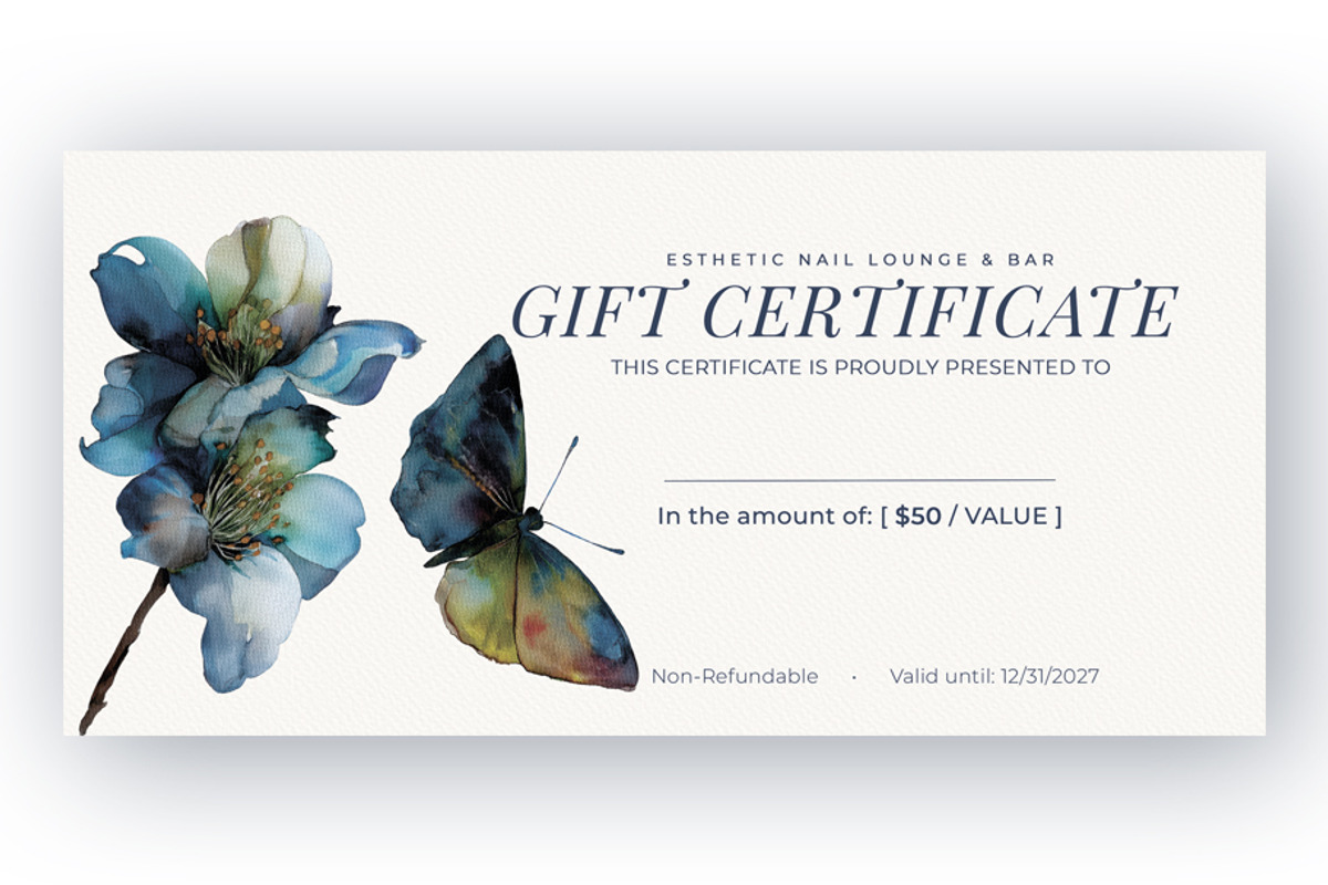 Floral Gift Voucher Template, a Stationery Template by BazziBa♥ (Photo 5 of 5)