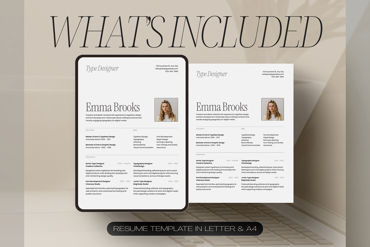 Gray Modern Minimalist CV Resume, a Resume Template by Creatif Foundry (Photo 3 of 7)