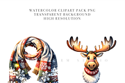 40 PNG Christmas Woodland Clipart, a Seasonal Illustration by Pati Charm Studio (Thumbnail 4 of 8)