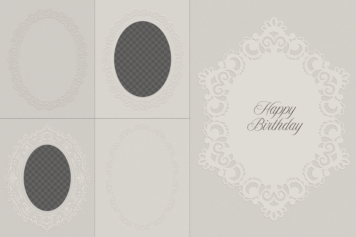 Vintage Lace Embossed Frames, an Object Graphic by Yana Lesiuk (Photo 7 of 10)