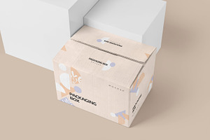 Rectangular Cardboard Box Mockups