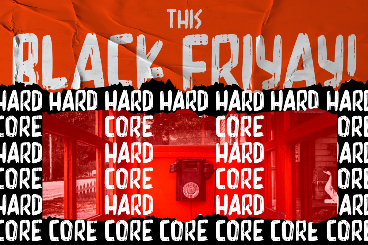 Hardcore - Distressed Font preview 5
