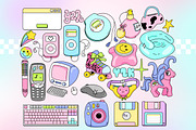 Retro Y2K 2000s Clipart Bundle, an Object Graphic by Huxmay (Thumbnail 4 of 7)