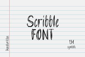 Scribble handwritten font, a Handwritten Font by MixedArt