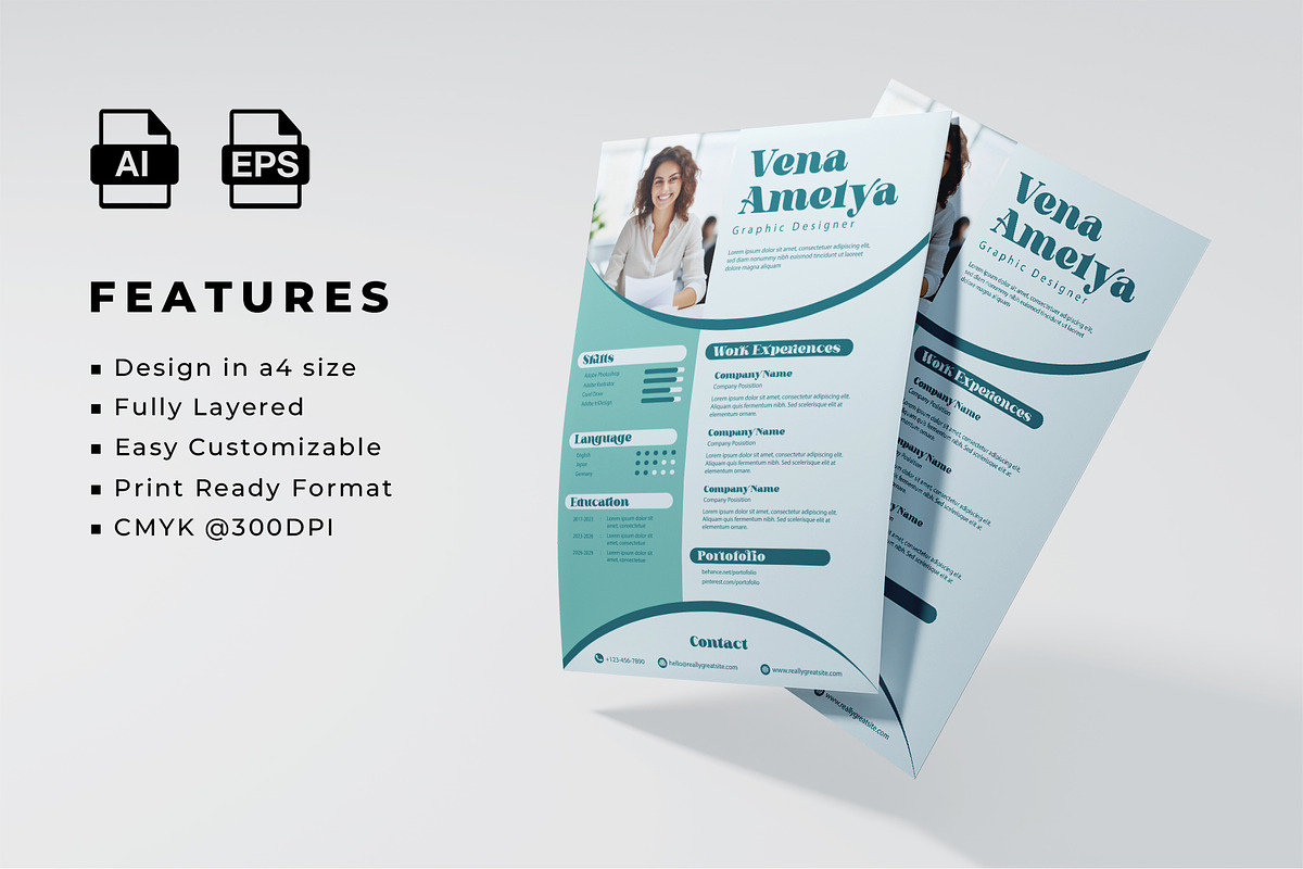 Resume and CV Template, a Resume Template by Artnivora.Std (Photo 2 of 2)