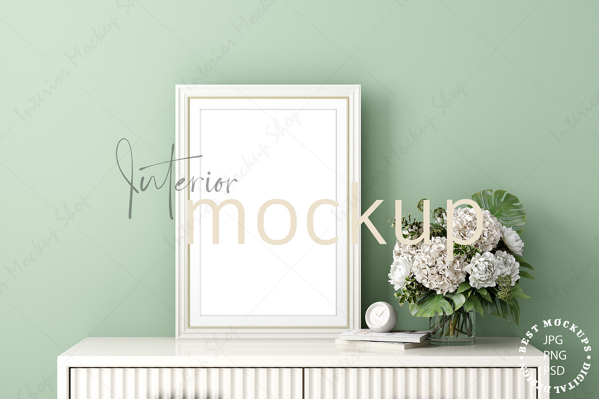 Mock up, Frame mockup in interior, a Product Mockup by Mockup Shop (Photo 1 of 2)