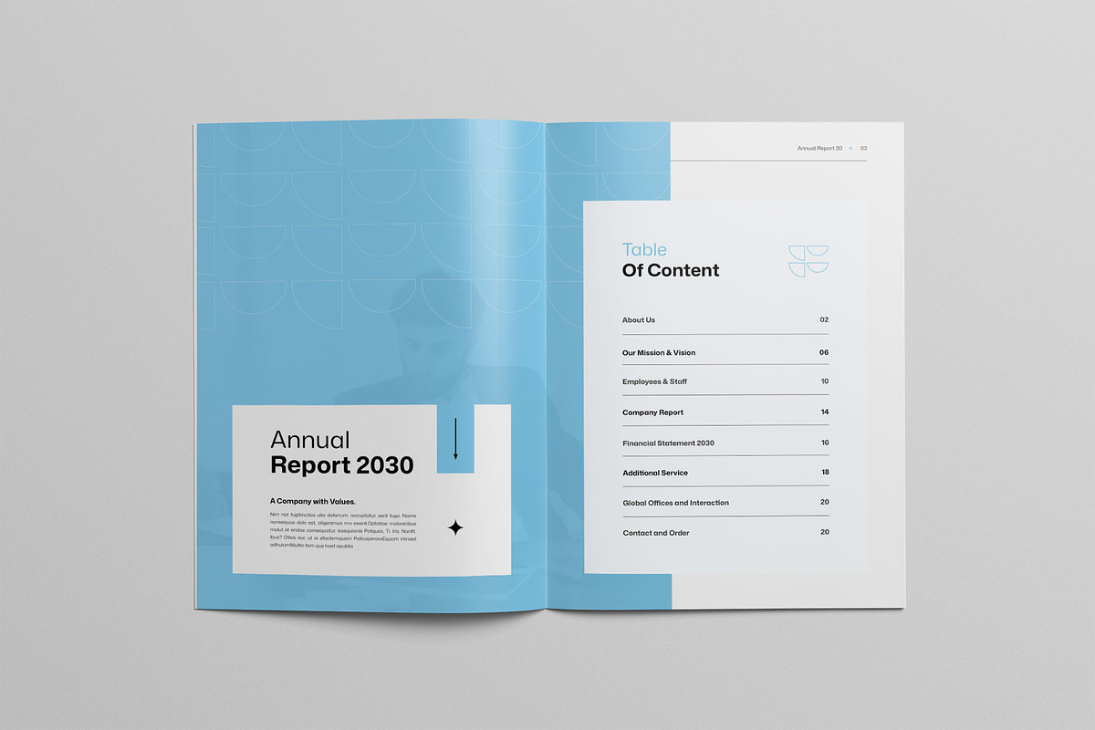 FLORA | Annual Report Template, a Brochure Template by KreateTribe (Photo 2 of 9)
