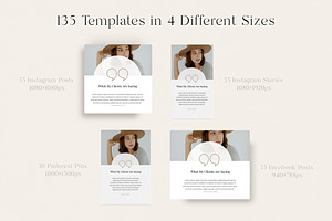 135 Social Media CANVA Template Pack