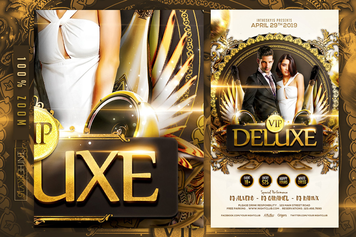 VIP Deluxe V2 Flyer Template, a Flyer Template by InTheSky15 (Photo 4 of 4)
