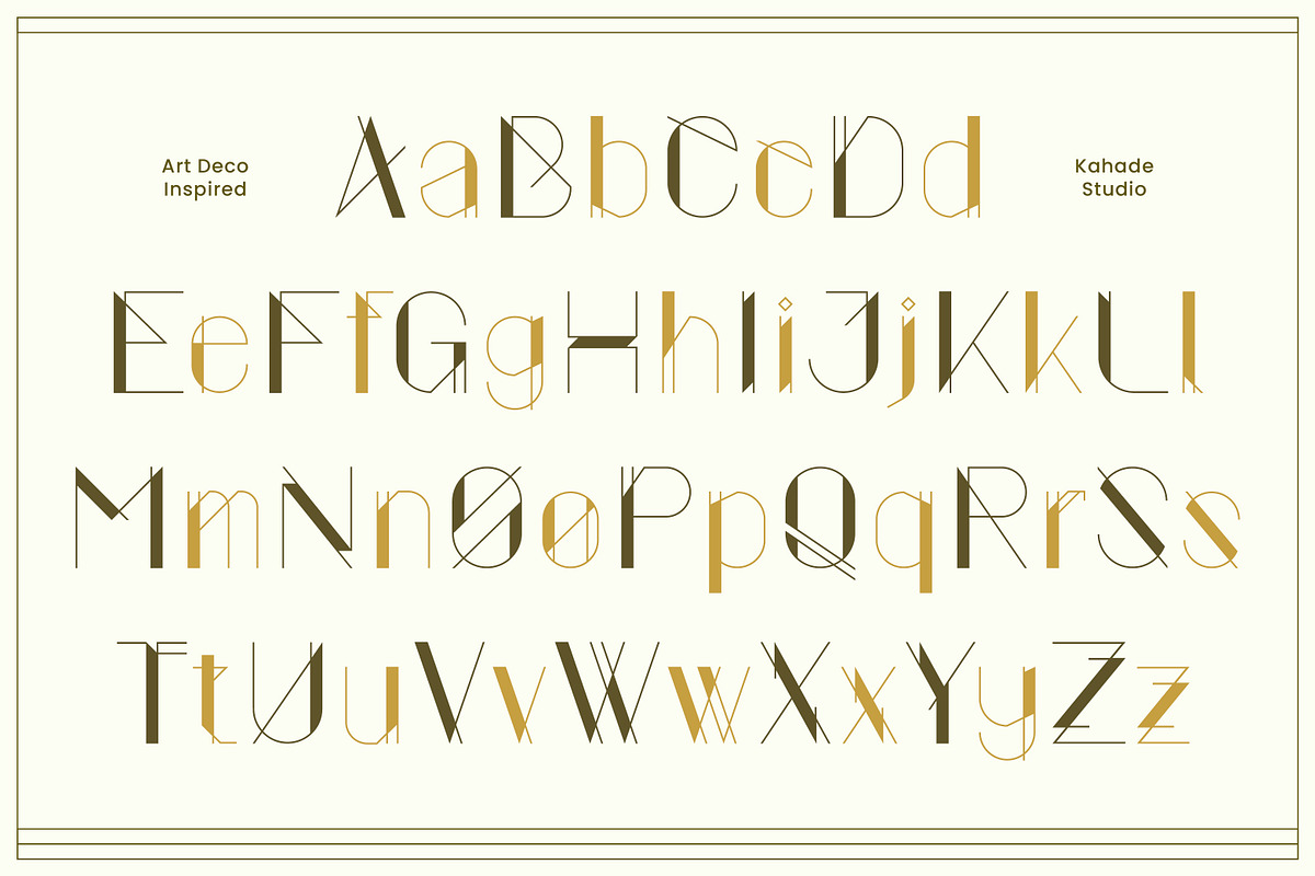 Gratitude - Art Deco Inspired Font, a Sans Serif Font by Kahade Studio (Photo 10 of 12)
