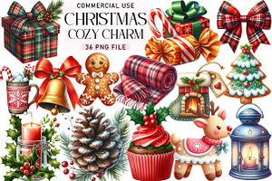 Cozy Christmas Charm Sublimation, an Illustration by Daily.Designs