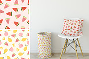 Happy Fruits seamless patterns, a Pattern Graphic by Cozy pattern shop (Thumbnail 4 of 6)