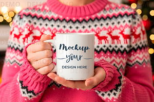 Cozy Christmas Mug Mockup 11oz