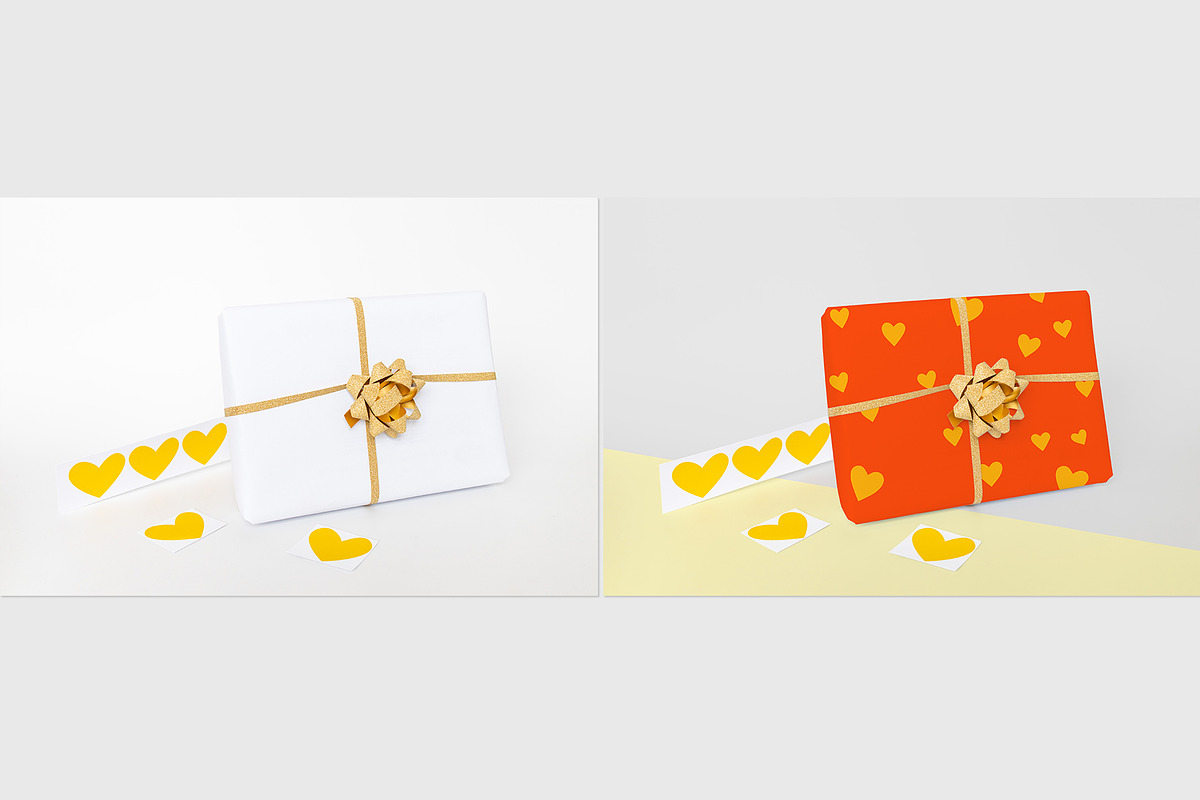 GIFT WRAP MOCKUPS PSD Layered, a Packaging Mockup by bazarova (Photo 3 of 20)