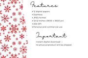 Red & White Snowflakes, an Illustration by Mashimara (Thumbnail 4 of 5)