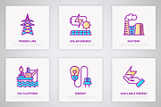 Energy | 16 Thin Line Icons Set, an Outline Icon by Alex Blogoodf (Thumbnail 5 of 9)