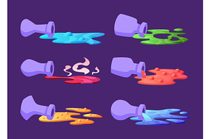 Potion. Puddles from spilled toxic, an Illustration by Onyx