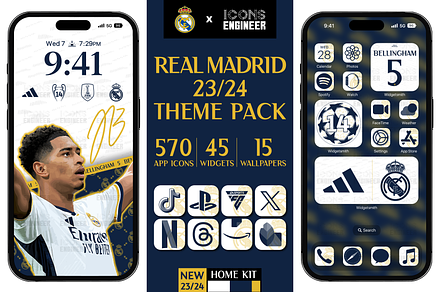 Real Madrid 23/24 Theme Pack | Home, an Icon by IconsEngineer