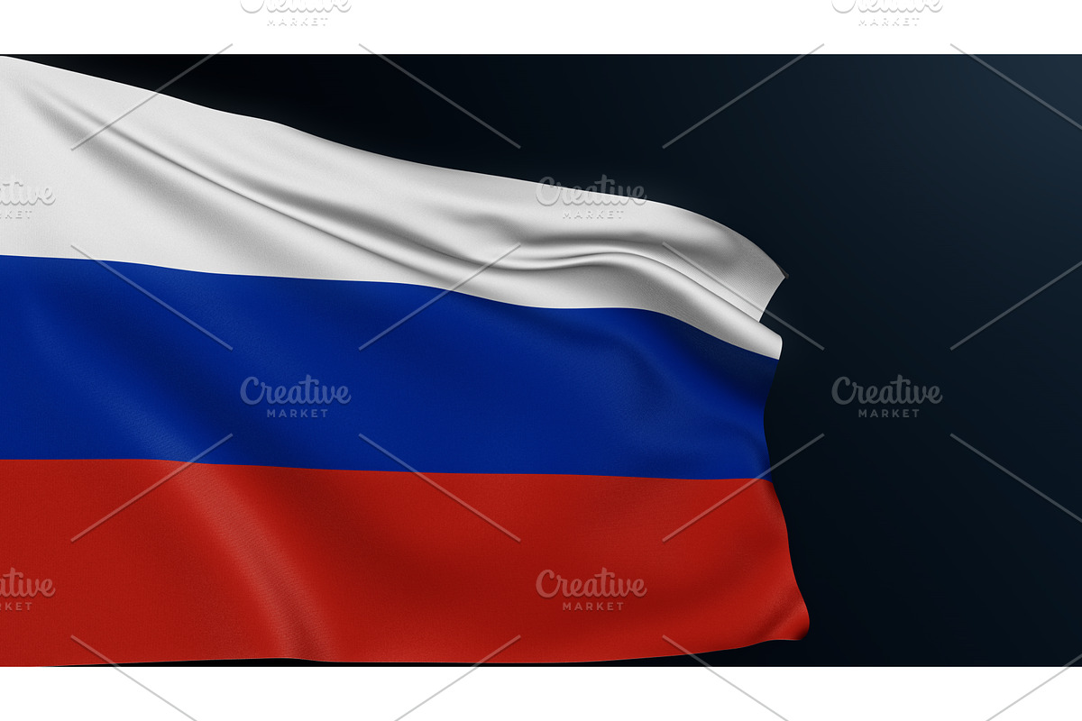 russia flag russian federation, a Textures & Material 3D Model by Photo Drive Studio