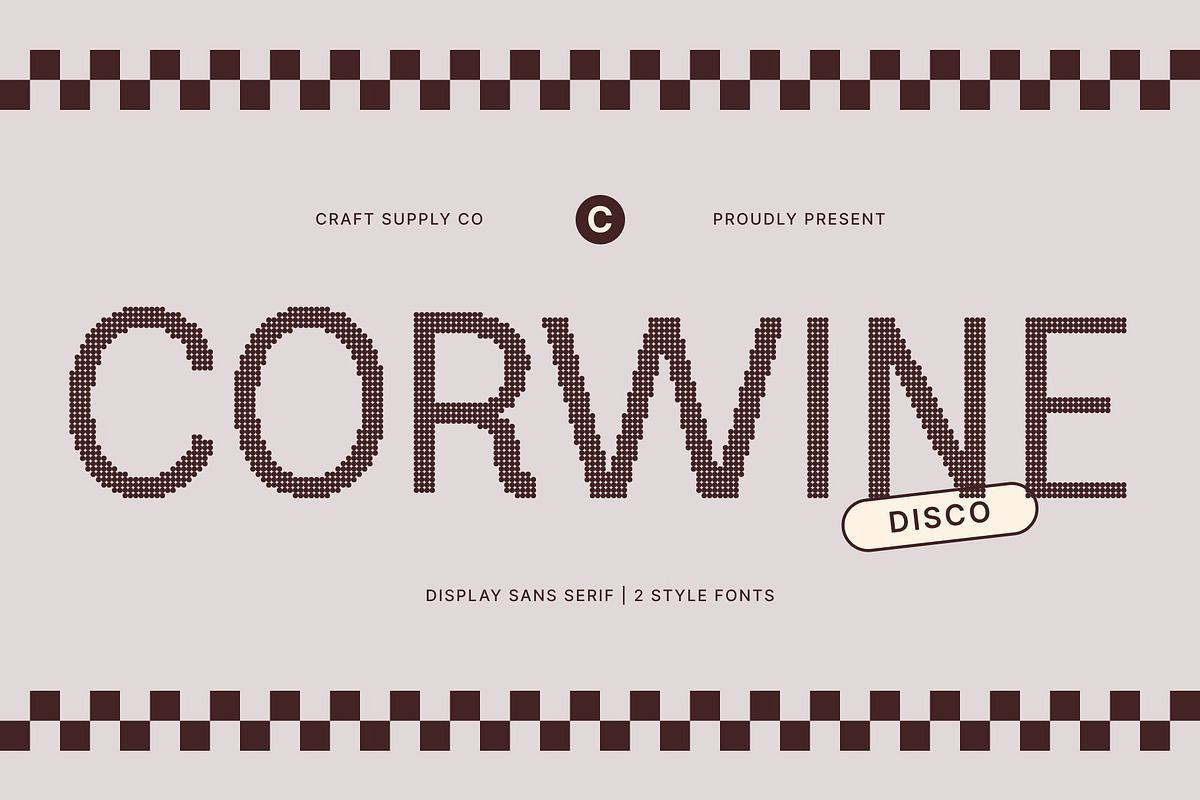 Corwine Disco, a Sans Serif Font by Craft Supply Co. (Photo 1 of 8)