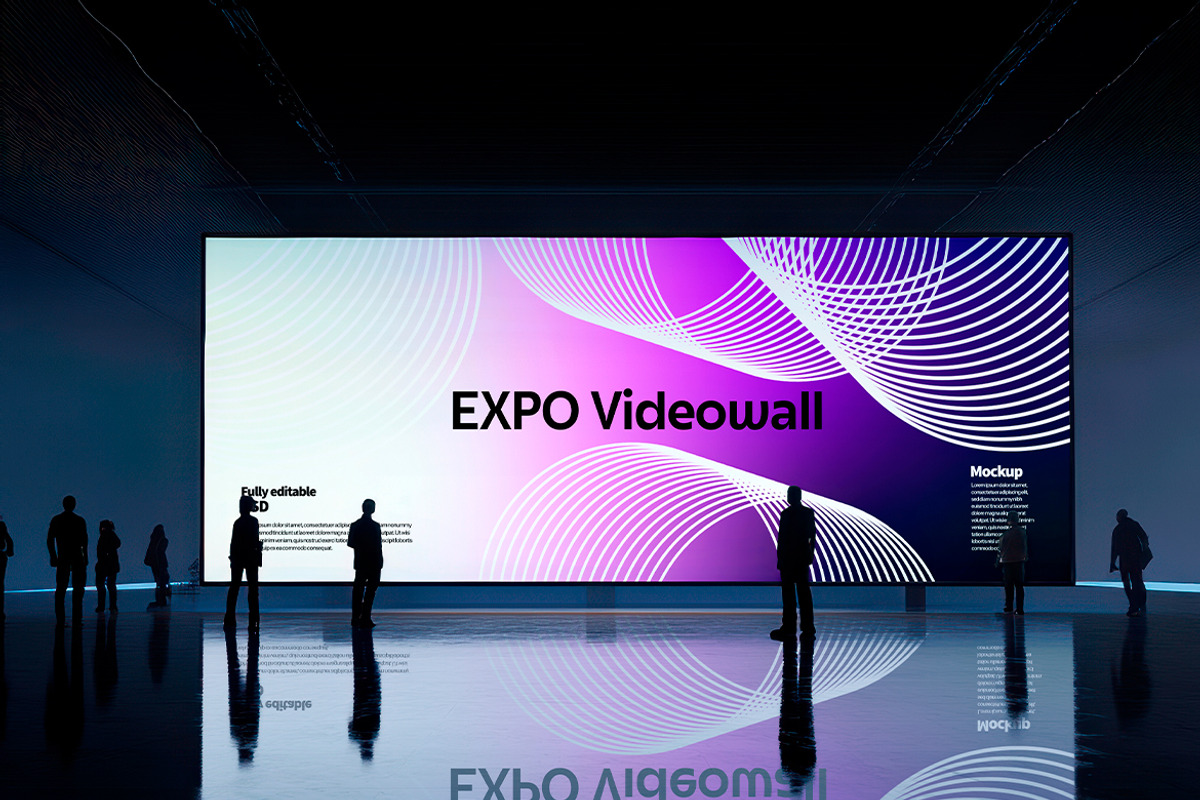 Expo Video Wall Mockup, a Wearable Device Mockup by Mego-studio (Photo 3 of 3)