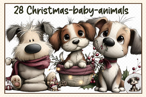 christmas-baby-animals, an Illustration by cherrydesign