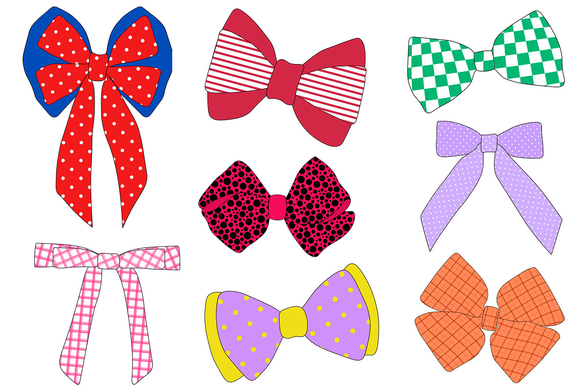 Bows graphics. Bows SVG. Ribbons Bow, an Illustration by IrinaShishkova