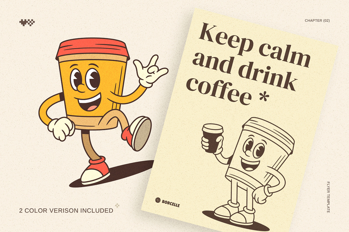 Coffee Cup Cartoon Mascot Character, a Food Illustration by Vasya Kobelev (Photo 4 of 8)