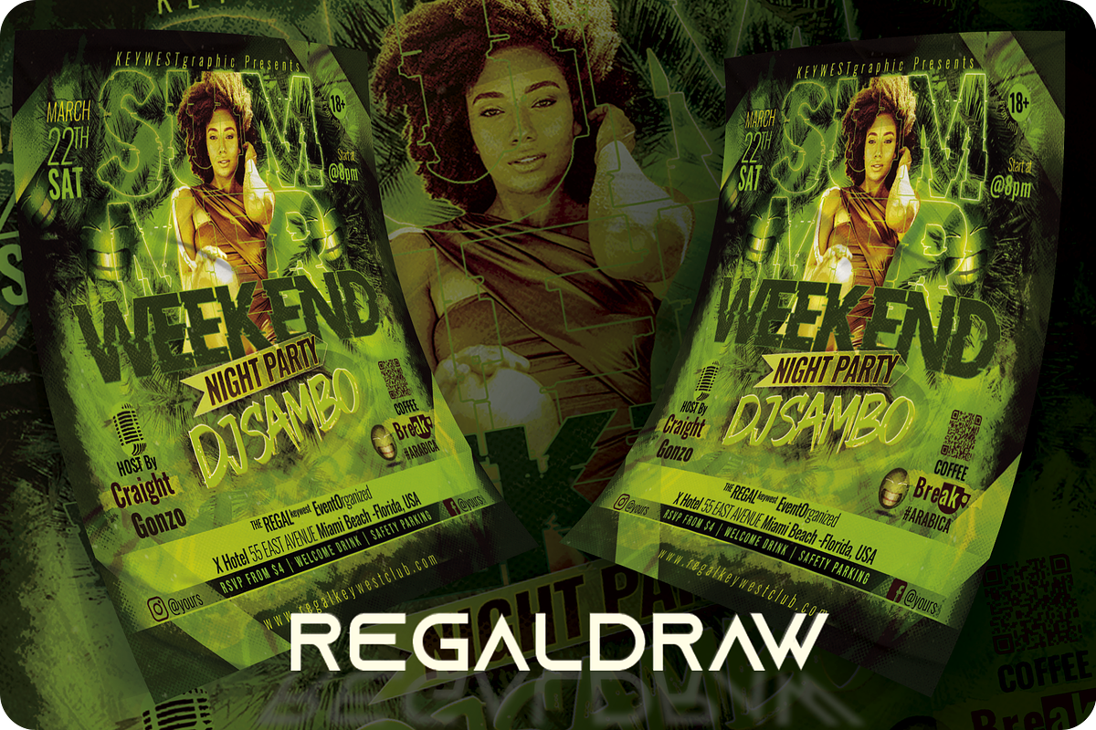 Summer Weekend Night Party Flyer, a Flyer Template by regalDRAW (Photo 2 of 3)