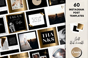 Gold and Black Instagram Templates, a Templates & Theme by Boltik Studio (Thumbnail 1 of 10)