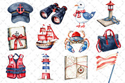 Vintage Nautical Clipart, an Illustration by Dream Creation (Thumbnail 3 of 5)