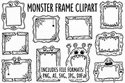 Spooky Monster Frame Clipart Set, a Decorative Illustration by PassionPNGcreation (Thumbnail 1 of 7)