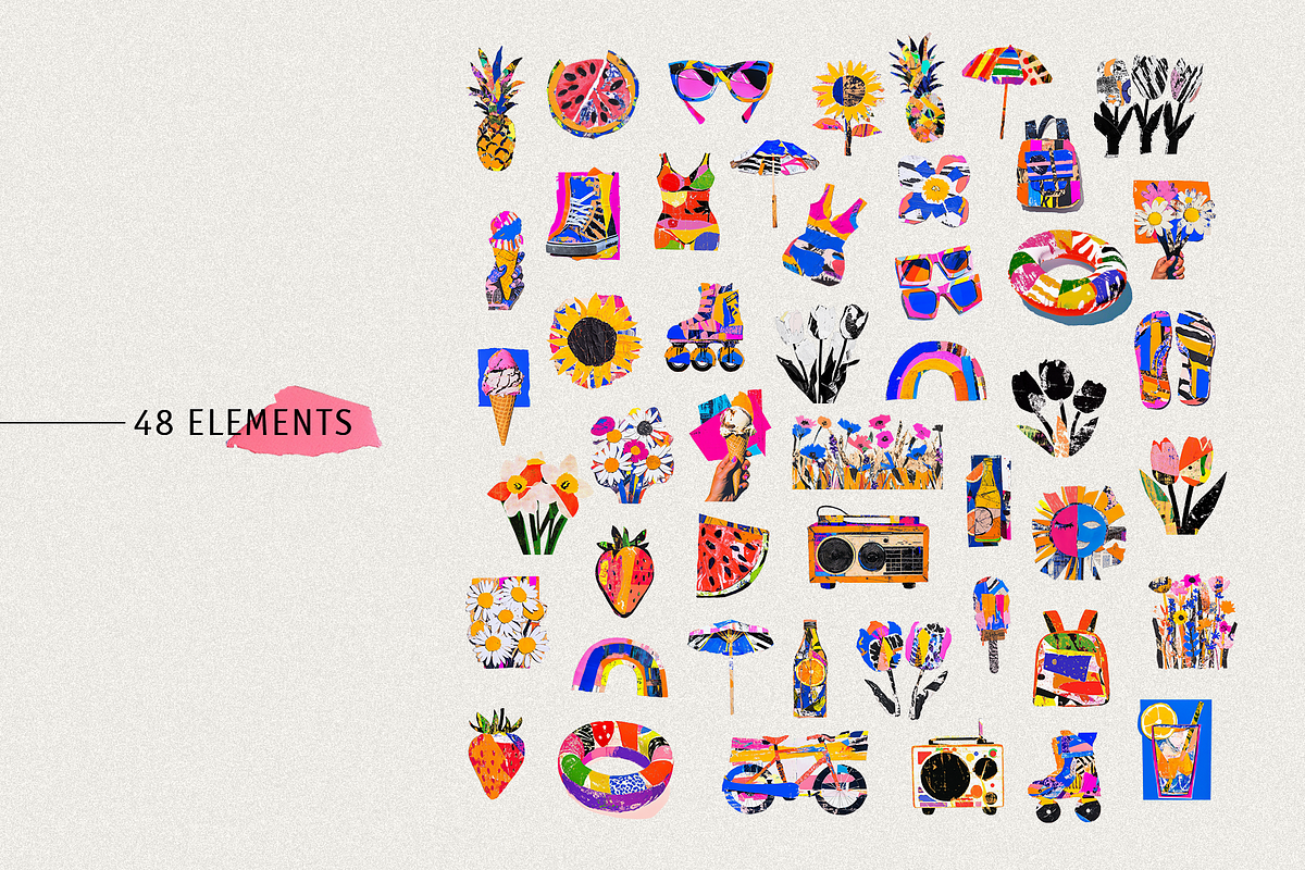 Summer vibes collage, a Graphic by Uniyok (Photo 3 of 13)