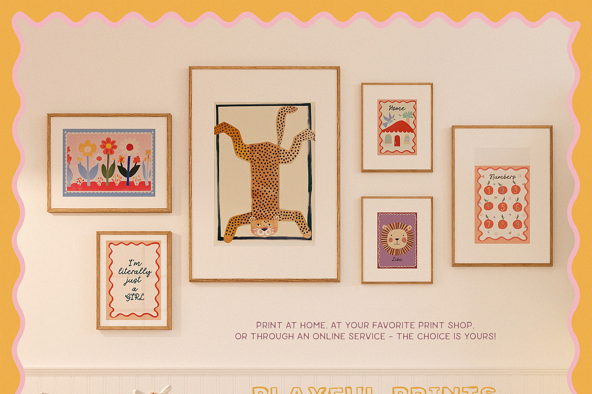PLAYFUL PRINTS - Whimsical Posters, a Background Graphic by Purple (Photo 5 of 11)