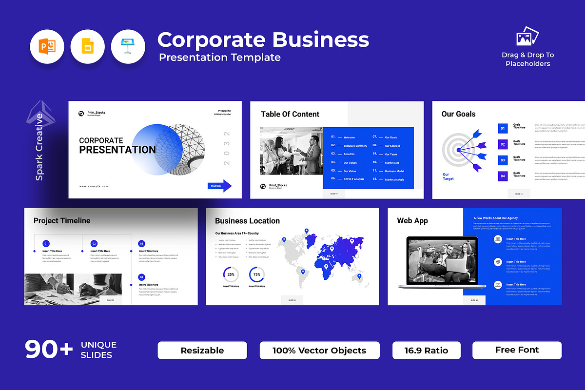 Corporate Business Template ( PPTX ) a Presentation Template by Spark