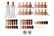 Bridesmaid Clipart Set., a Person Illustration by ColorfulPT (Thumbnail 3 of 6)