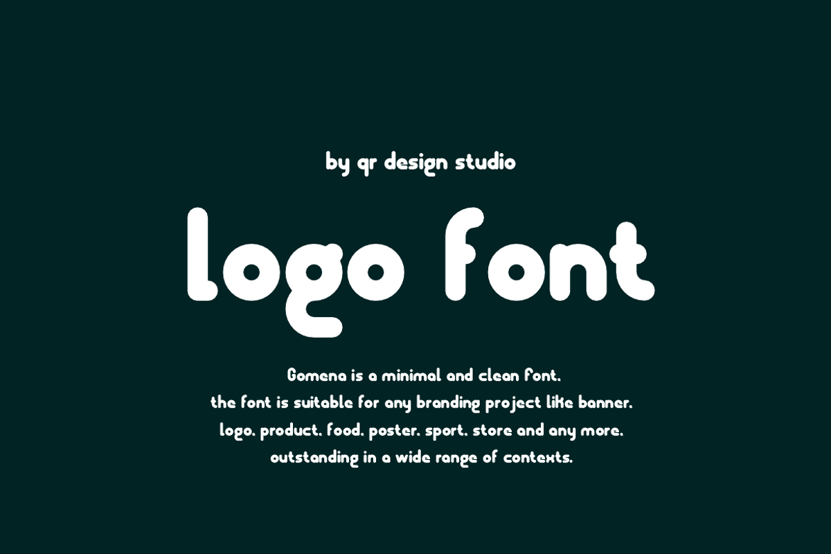 Gomena - Minimal & Logo Font, a Sans Serif Font by QR Design Studio (Photo 4 of 7)
