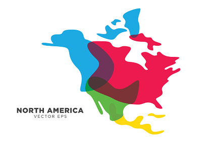 North America Map Vector