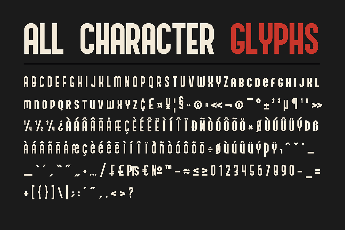 Andreash - Modern Condensed Typeface, a Sans Serif Font by Krakenbox Studio (Photo 7 of 8)