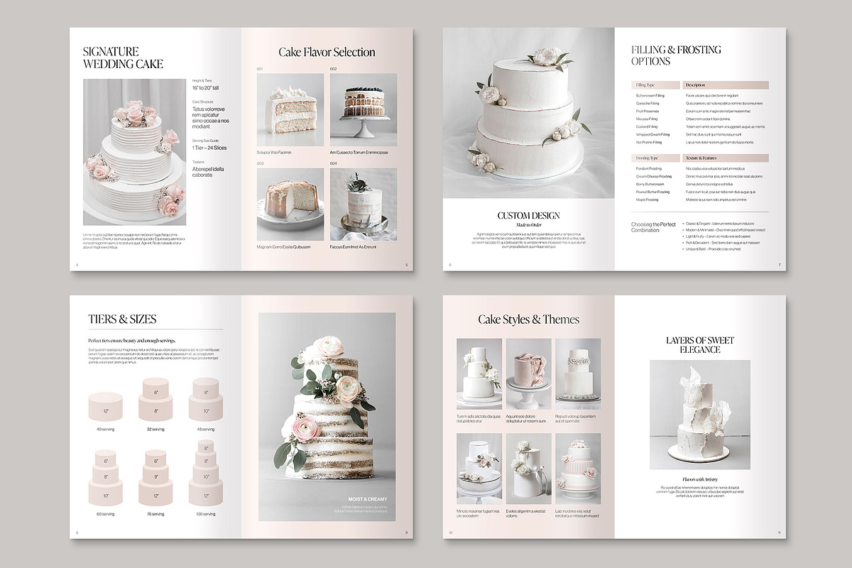 Wedding Cake Catalog Template, a Brochure Template by BrandPacks (Photo 3 of 5)