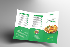 Fast Food Menu Trifold Brochure