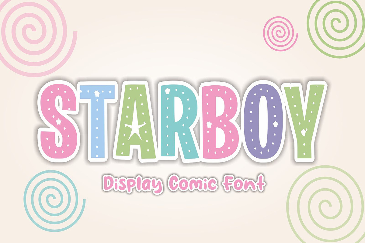 Starboy - Kids Font Types, a Font by KiddoGlyphs Studio (Photo 1 of 3)