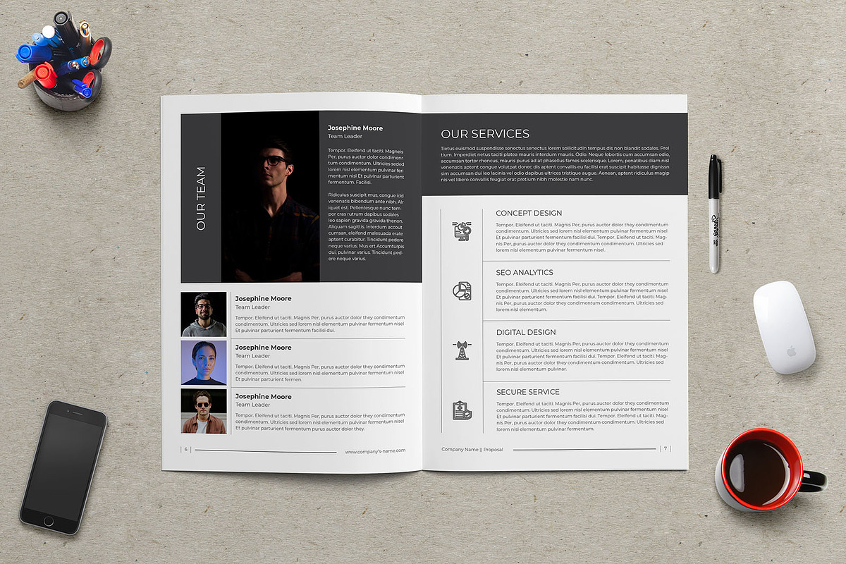 Business Proposal Brochure, a Brochure Template by Divergent Studio (Photo 4 of 8)