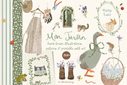 Spring Watercolor Illustrations, a Decorative Illustration by whiteheartdesign (Thumbnail 1 of 30)