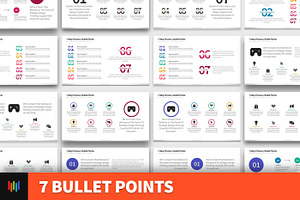 7 Bullet Points PowerPoint Templates