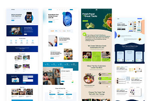 12+ Home Pages IN 1 File, an UI Kit Template by ArtGalaxy