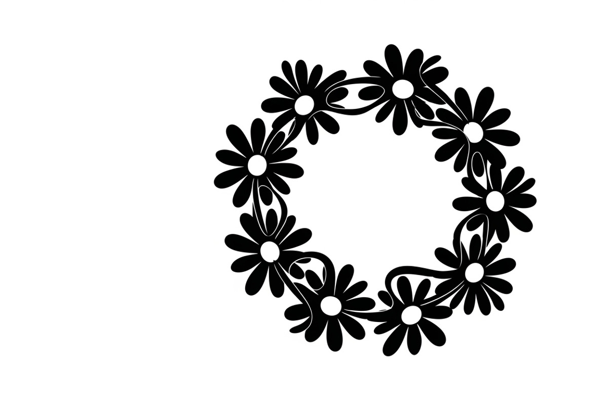 Charming daisy circle decor design, an Illustration by Amazin_art (Photo 11 of 27)
