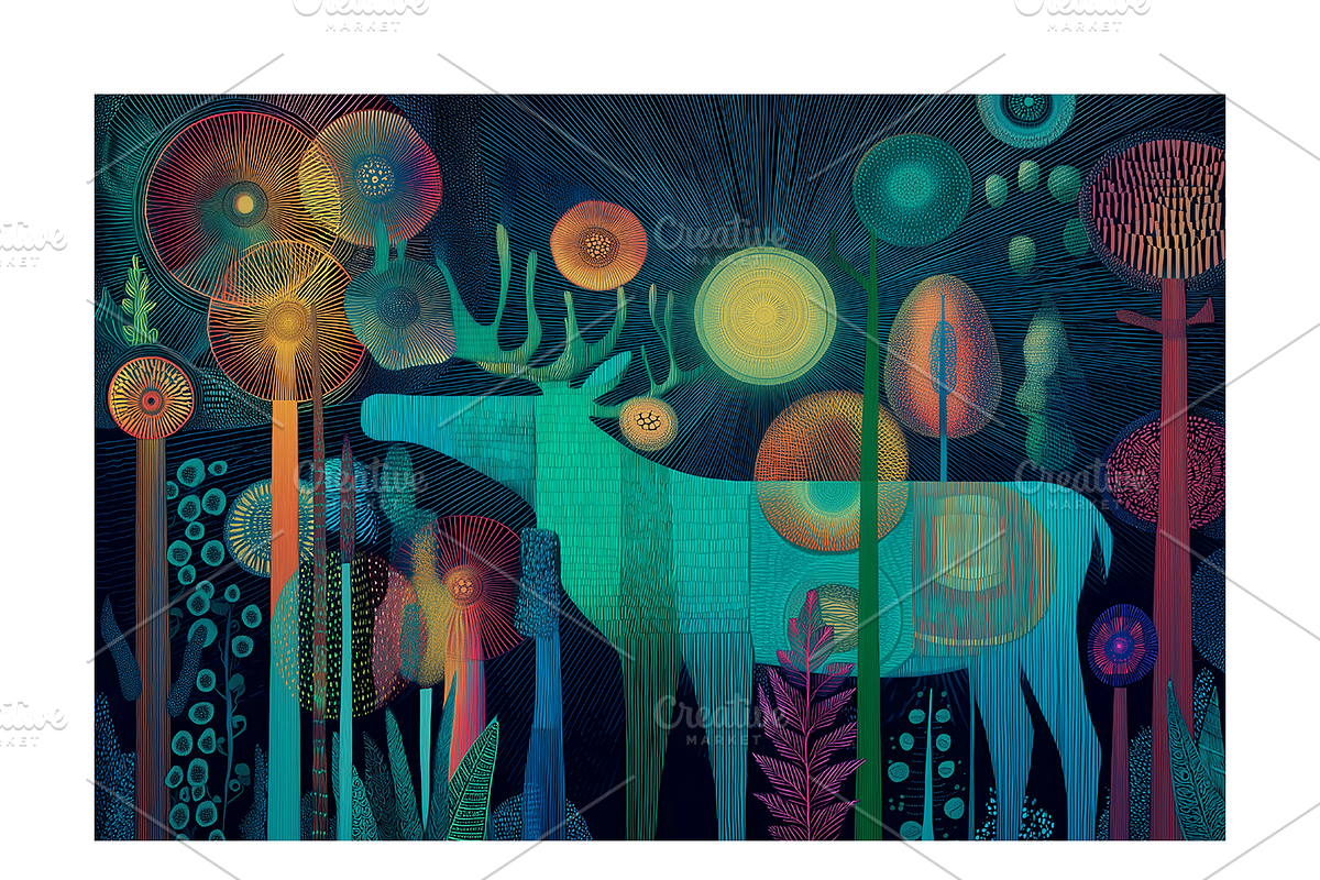 Enod. Enchanted Forest Animal Spirit, an Animal Illustration by milatovar (Photo 8 of 19)
