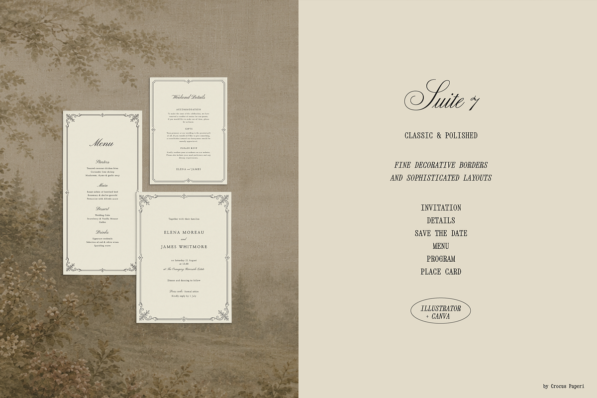 HEIRLOOM WEDDING | 48 templates, an Invitation Template by Crocus Paperi (Photo 15 of 19)
